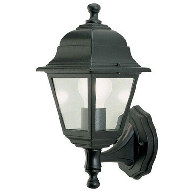 Farol Jard�n Soporte Bajo Negro