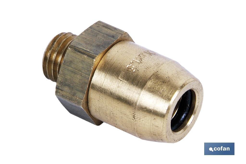 CONECTOR MACHO RAUFOSS TUBO 15X1,5 - ROSCA 14X1,5