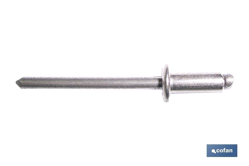 REMACHES ACERO INOX. A-2  3.2 X 12 MM