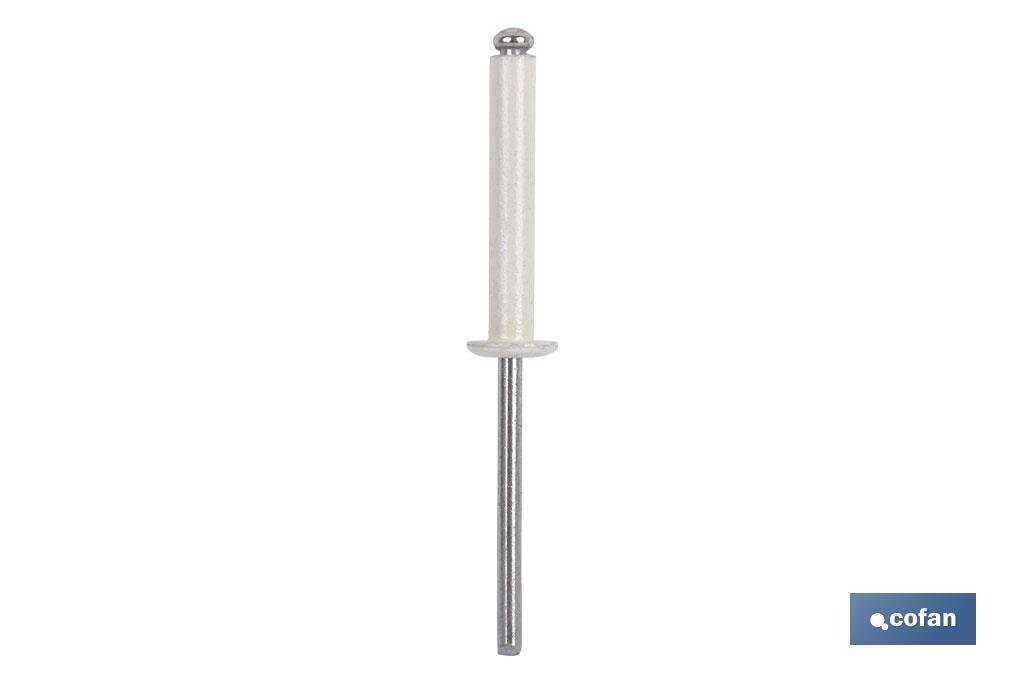 REMACHES ALUMINIO NORMAL BLANCO 4.0 X 18 MM