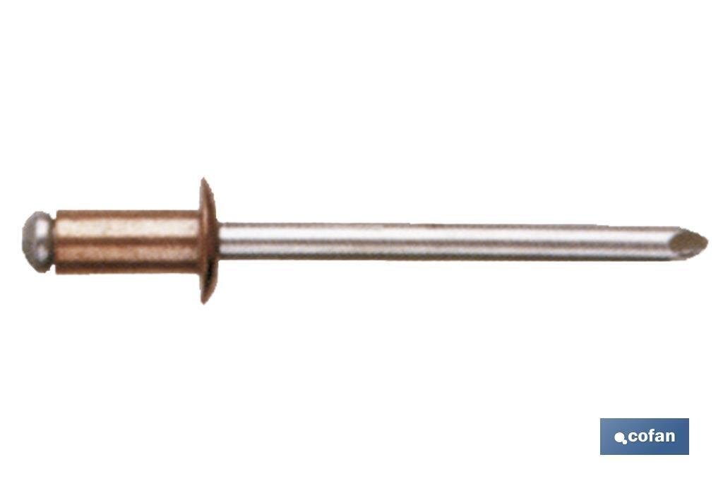 REMACHES COBRE ACERO 4,8 X 14 MM