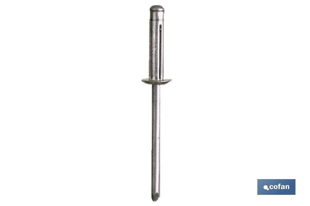 REMACHES ALUMINIO TREBOL 4.8 X 20 MM