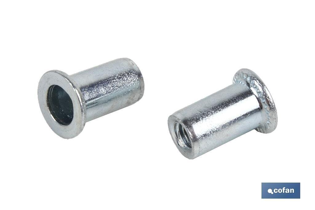 TUERCAS REMACHABLES ACERO ANCHAS M6 TUERCAS REMACHABLES ACERO ANCHAS M6