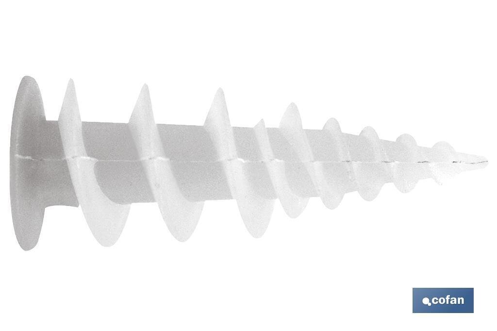 TACO NYLON 6X37 P/PLACAS C/TORNILLO 4,5X40 TACO NYLON 6X37 P/PLACAS C/TORNILLO 4,5X40