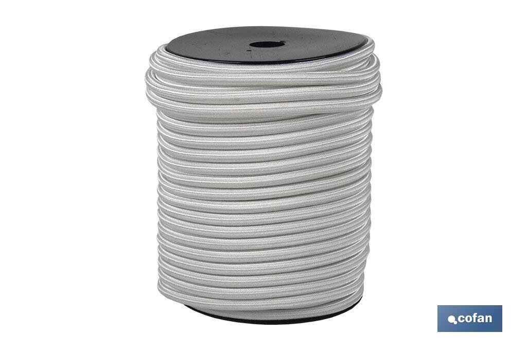 CUERDA ELASTICA(LATEX 1�) 8 MM 200 MTS BCO