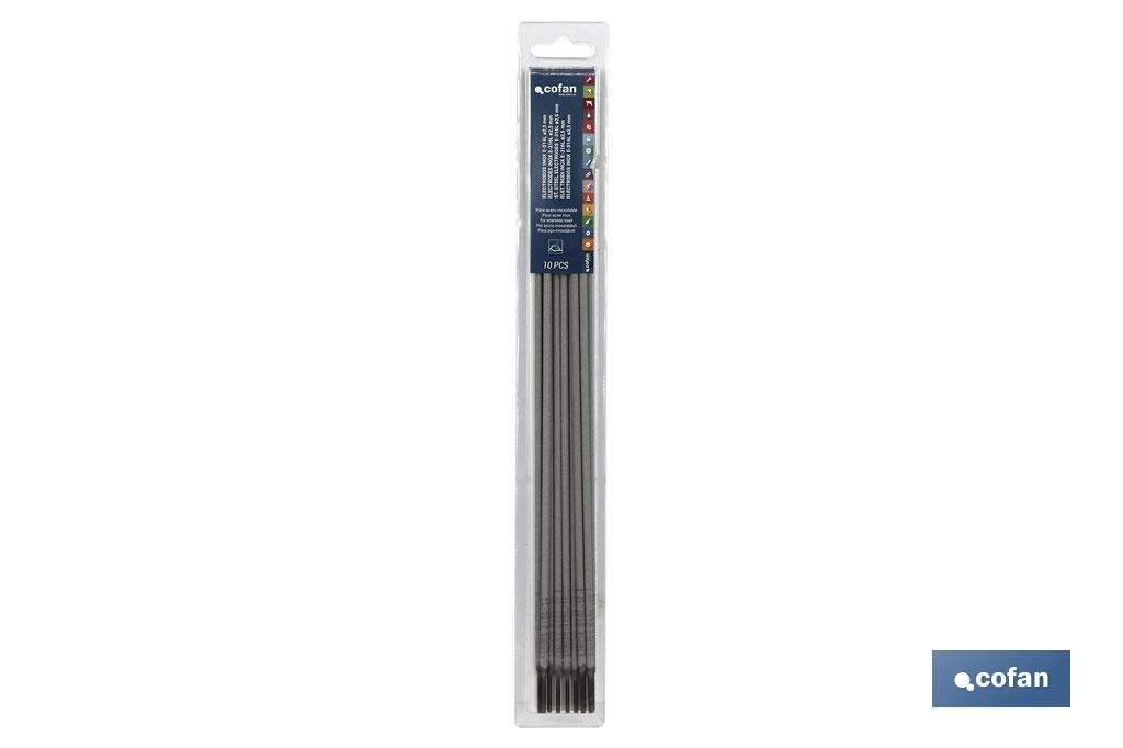 BL�STER ELECTRODOS INOX E-316L �2,5 MM 10 UDS