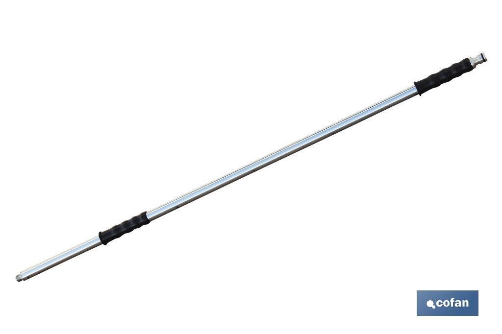 BARRA METAL CEPILLO LAVACOCHES+ENCHUFE R�PIDO 180CM.
