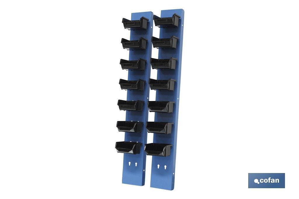 KIT COLUMNAS PANEL PORTA HERRAMIENTAS + 14 GAVETAS