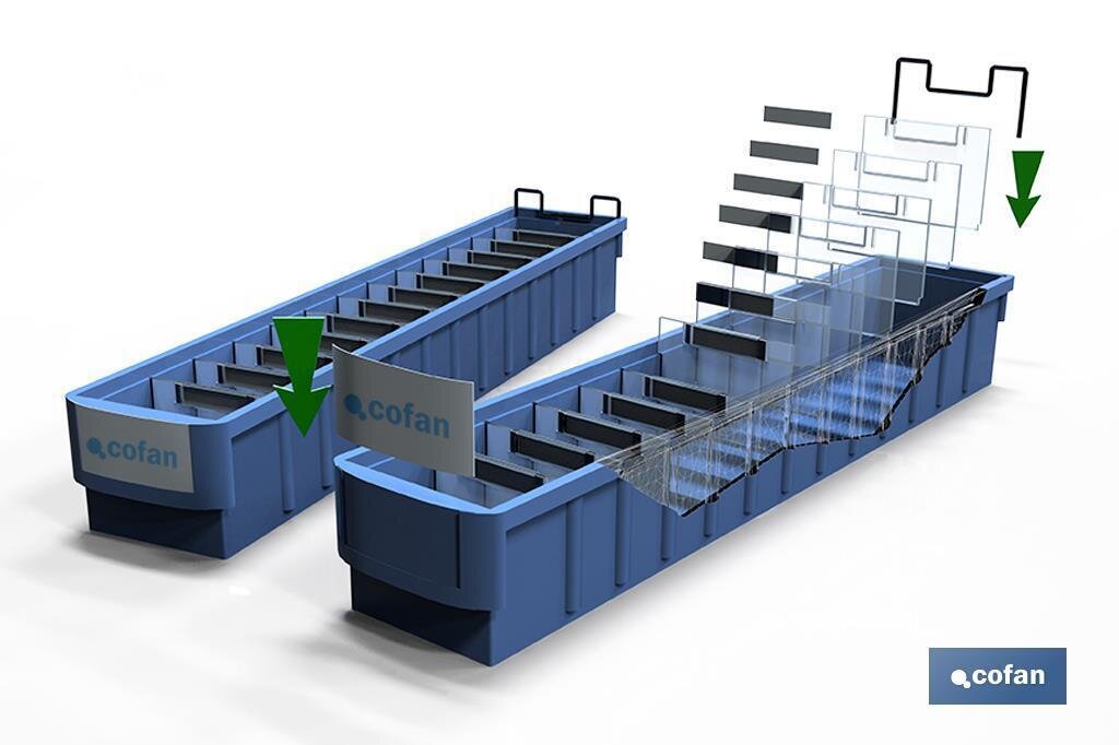 SEPARADOR TRANSVERSAL PLASTICO P/GAVETA