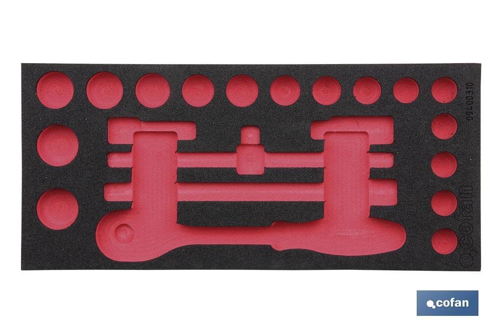 SEPARADOR ESPUMA (1/3 CAJON) VASOS 1/2"