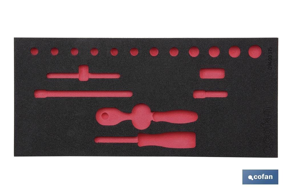 SEPARADOR ESPUMA (1/3 CAJON) CARRACA 1/4"