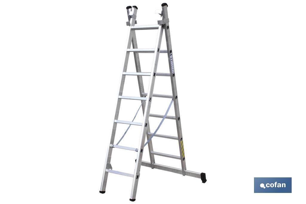 ESCALERA ALUMINIO DOBLE 7 PELDA�OS 2,00+2,00 MTS