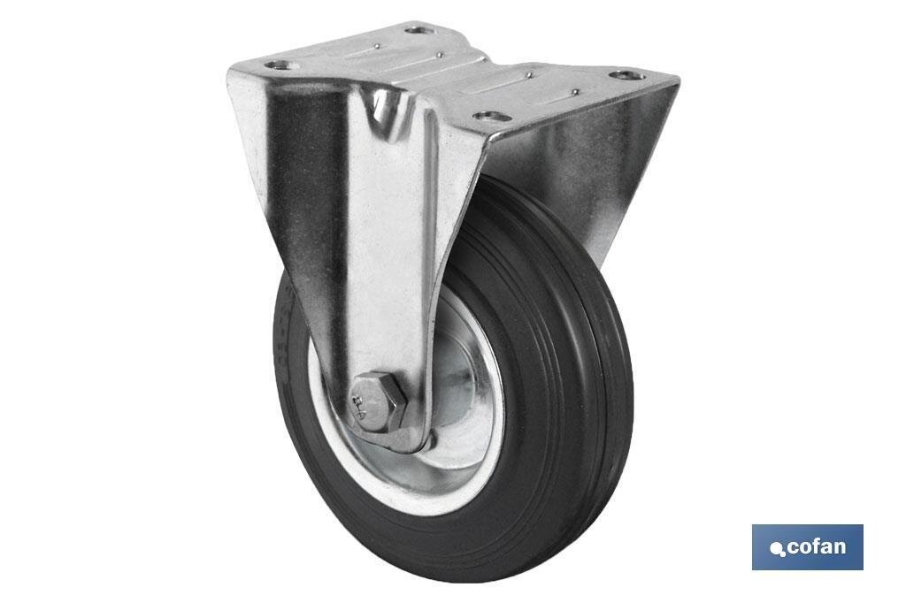 RUEDA GOMA/METAL FIJA �100X27MM