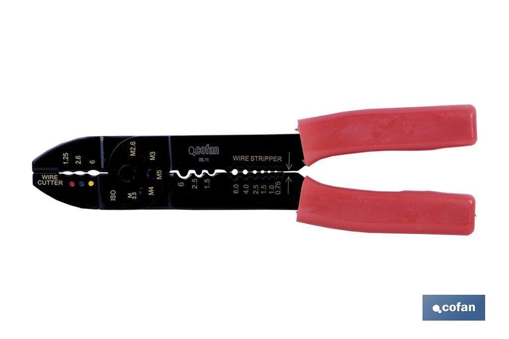 ALICATE TERM. AISLADOS/NO AISLADOS 220 MM.