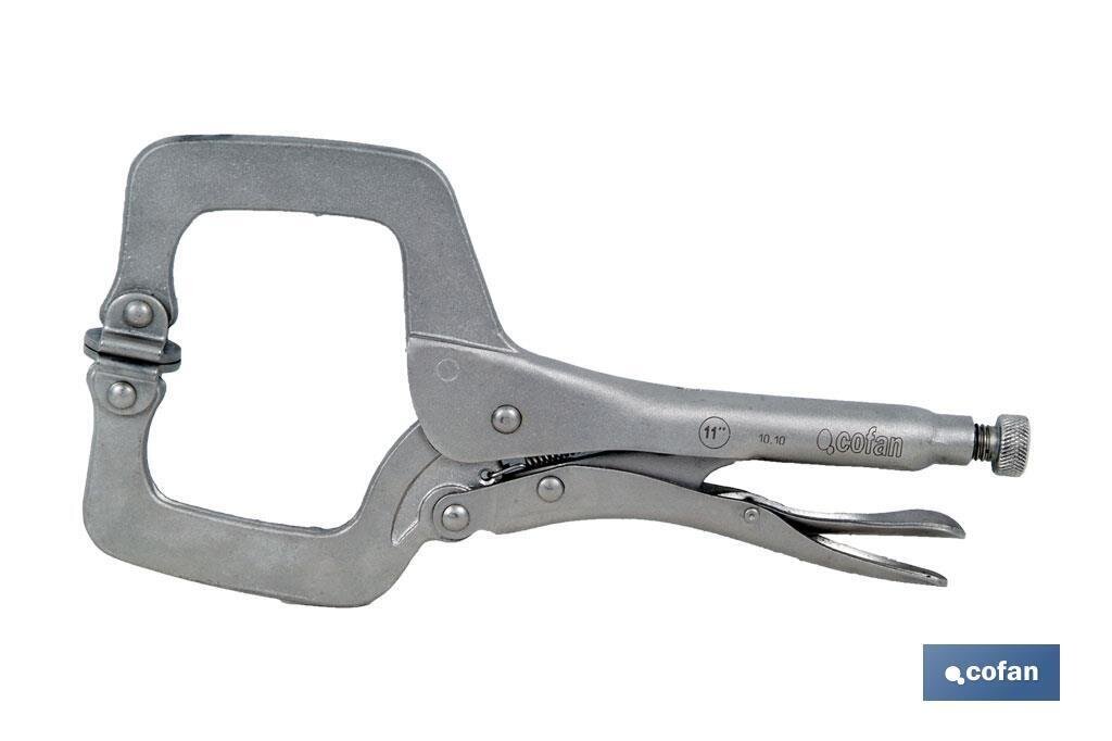 TENAZA GRIP C/MORDAZAS EN "C" BASCULANTES 12"