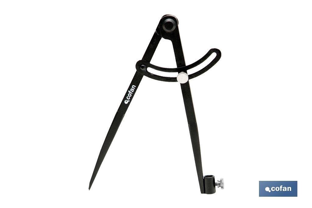 COMPAS DE PUNTAS C/SOPORTE Y FIJADOR 200 mm COMPAS DE PUNTAS C/SOPORTE Y FIJADOR 200 mm