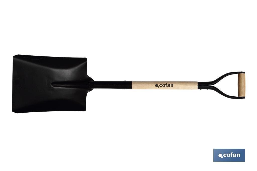 PALA CUADRADA 335 MM. MANGO MADERA CERRADO