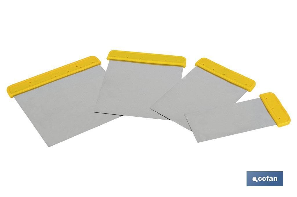 JUEGO DE ESP�TULAS INOX (6, 8, 10 Y 12)