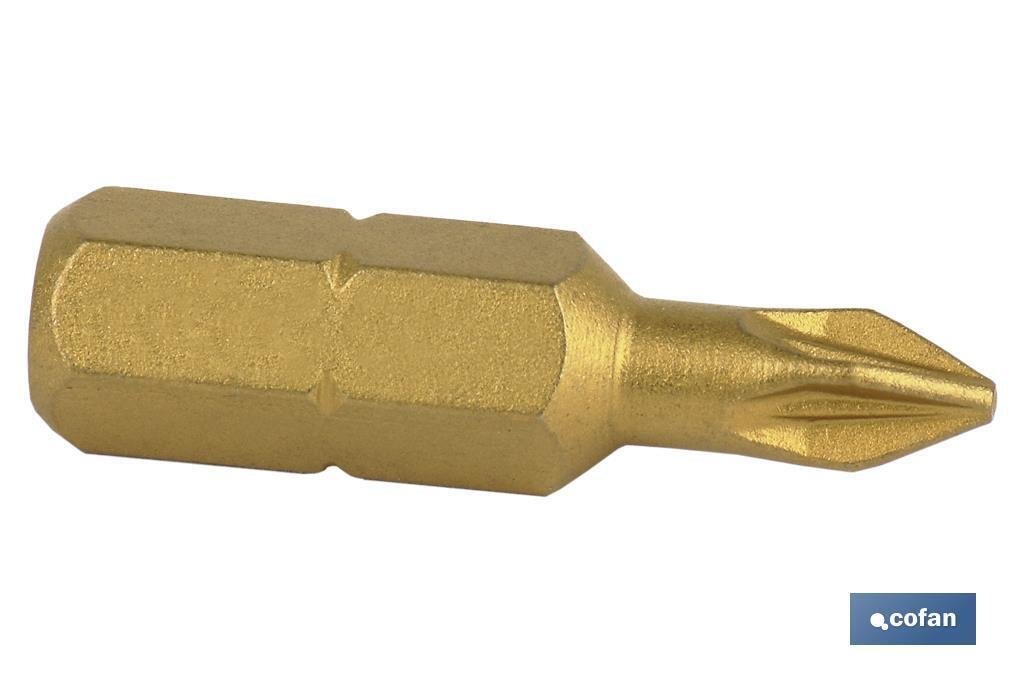 PUNTA TITANIO 1/4" 25MM, PZ-2