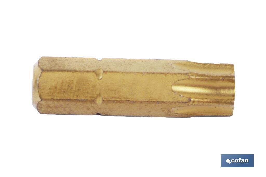 PUNTA TITANIO 1/4" 25MM, T-40