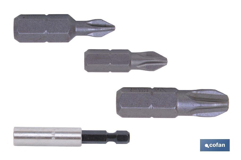 SURTIDO PUNTAS 1/4" PH-1-2-3X25+ADAPTADOR