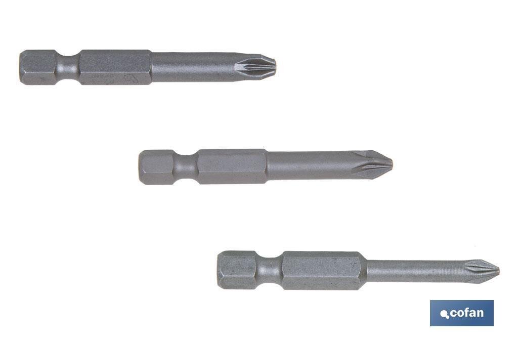 SURTIDO PUNTAS 1/4" PZ-1-2-3 X 50