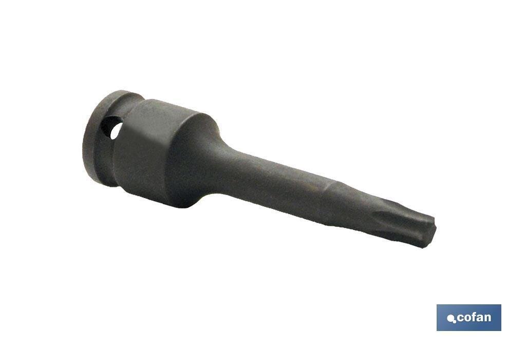 VASO IMPACTO 1/4" TORX MACHO T-25