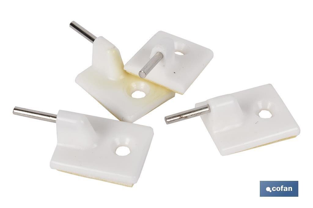 BL 4 UDS SOPORTE DE CORTINAS MARR�N