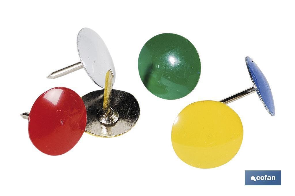 BL�STER DE 35 UDS. CHINCHETAS DE COLOR BLANCO VENTA UNITARIA