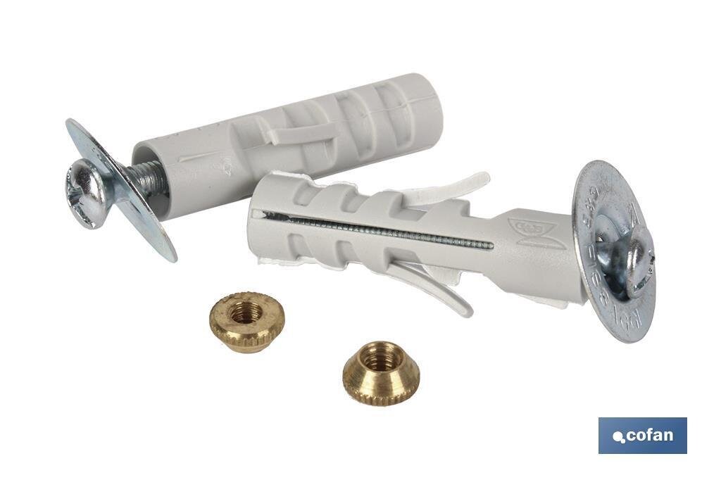 BL�STER DE 2 UDS. TACO DE NYLON CON TORNILLO 5X45 VENTA UNITARIA