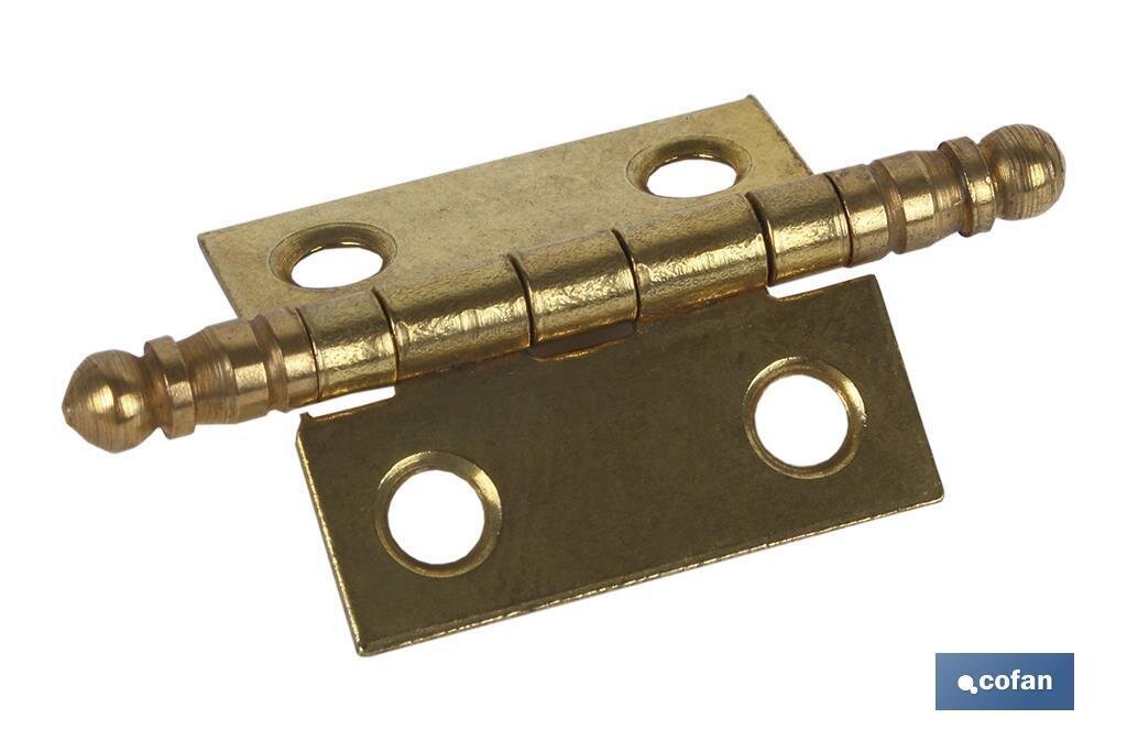 2 UDS. BISAGRA DE HIERRO LATONADO FIN ALTO 25X25 VENTA UNITARIA