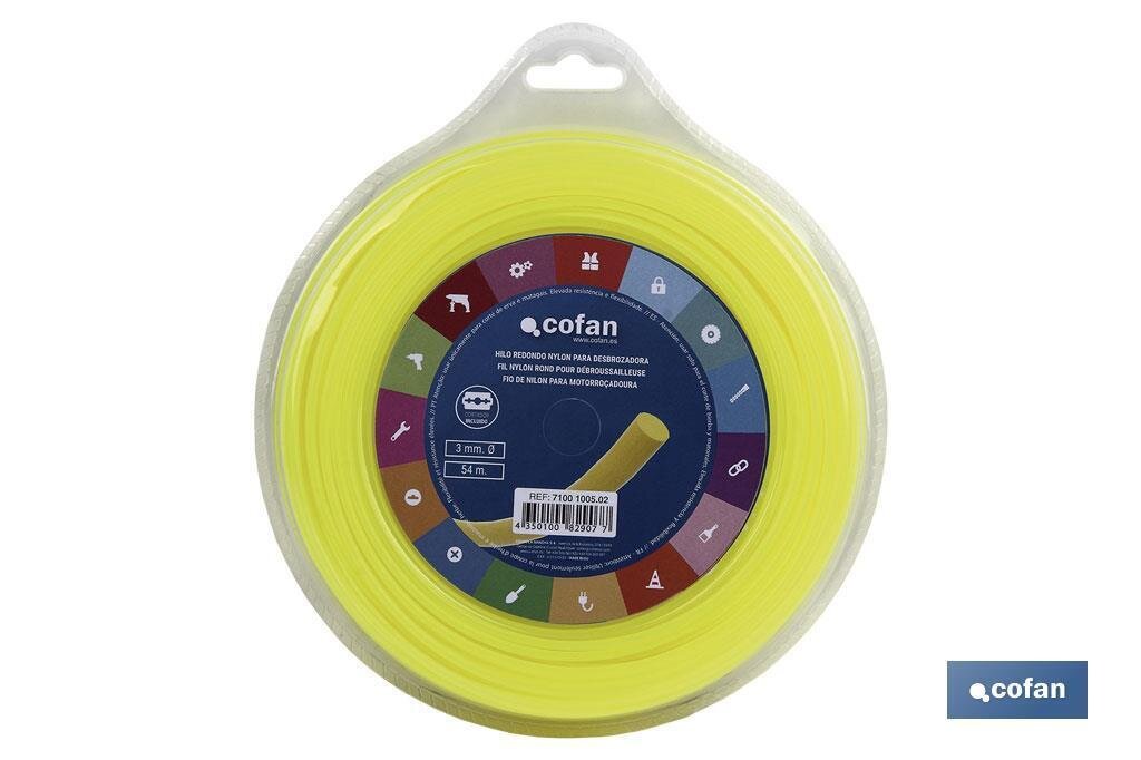 HILO REDONDO NYLON PARA DESBROZADORA 54 M X 3 MM