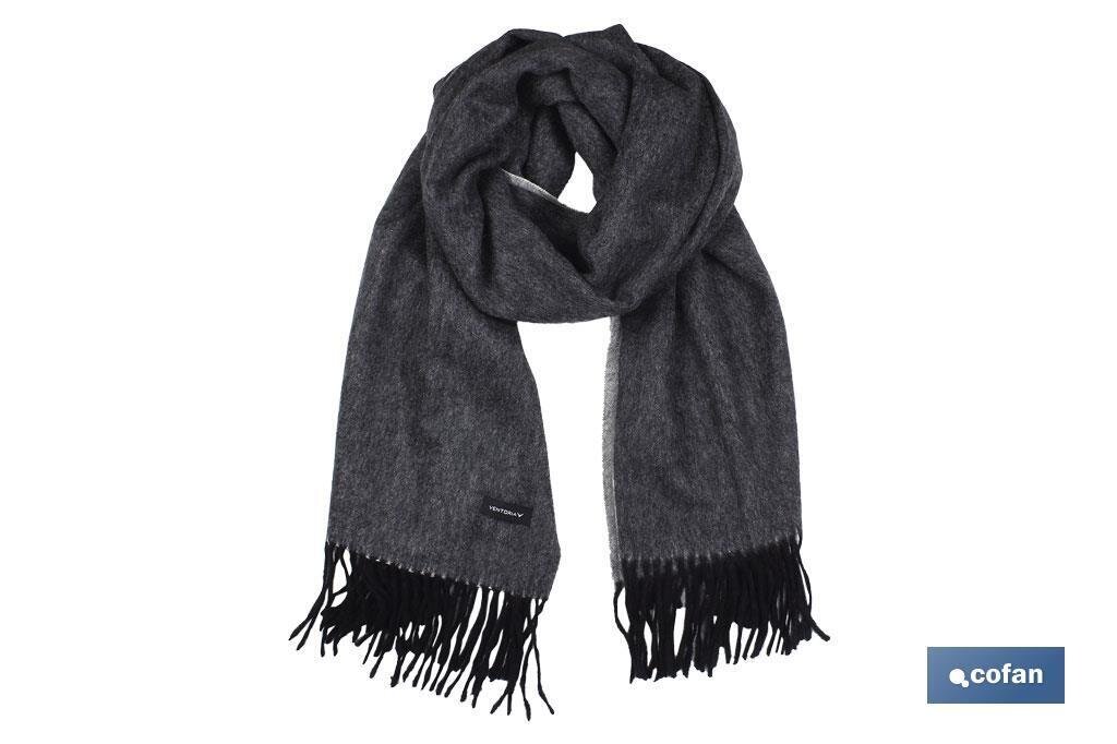 CHAL REVERSIBLE, 100% CACHEMIR. MODELO TAIS (GRIS 2 TONOS)