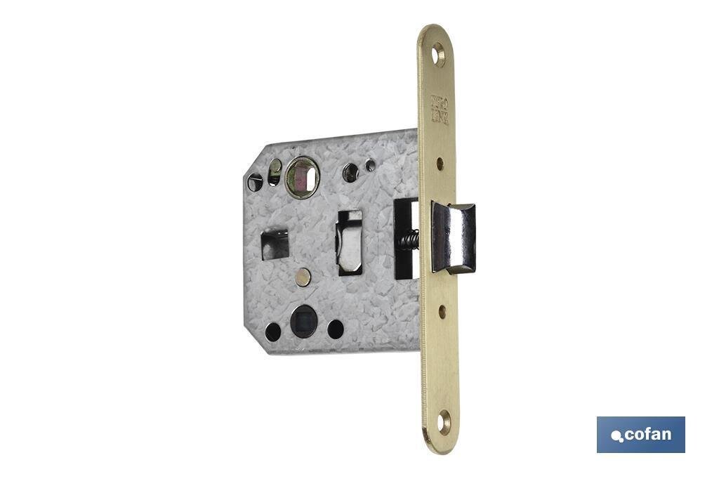 Picaporte embutir cuadrado D47 E50 Lat�n (P/Madera)