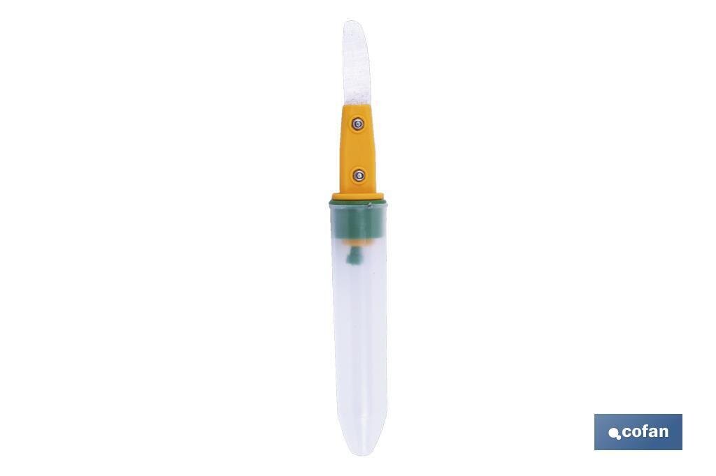 CUCHILLO DE RECOLECCION CON DEPOSITO