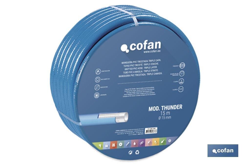 MANGUERA PVC MODELO THUNDER 3C TRICOTADA �19X25 M