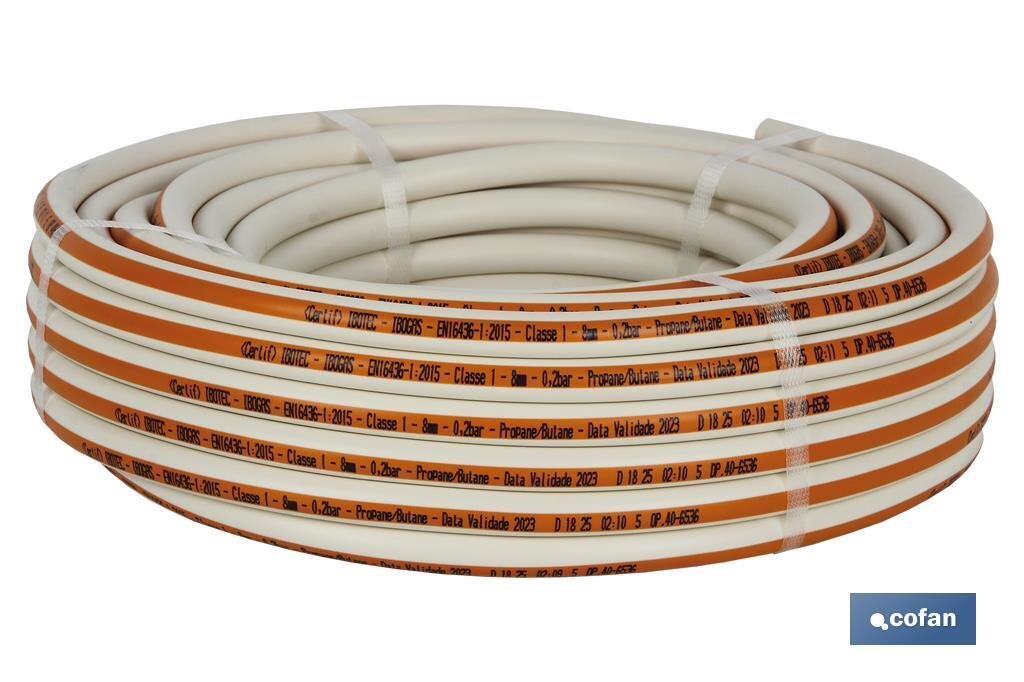 TUBO GAS FLEXIBLE "PORTUGAL" EN 16436-1 �8X25M