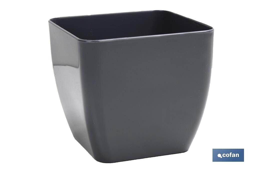 MACETA MODELO "SPIREA" 14CM COLOR GRIS