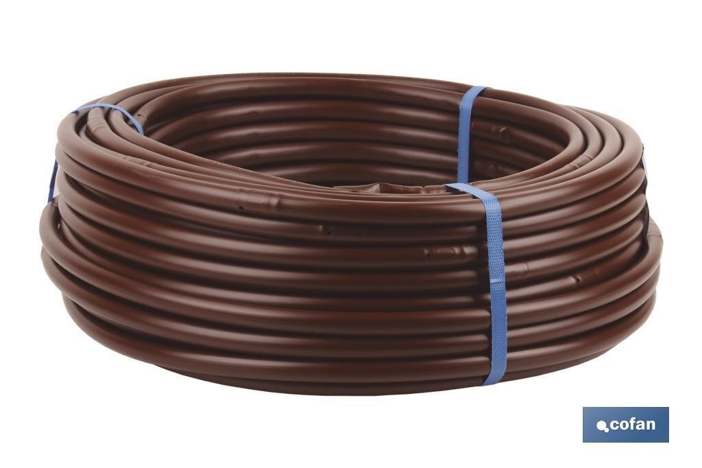 TUBO 100M RIEGO GOTEO MARRON (Gotero a 0,33m) �16MM