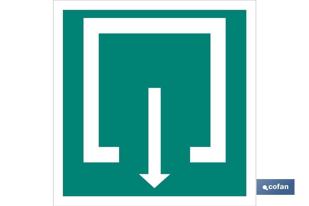 SE�AL LUMINESCENTE 210X210MM.