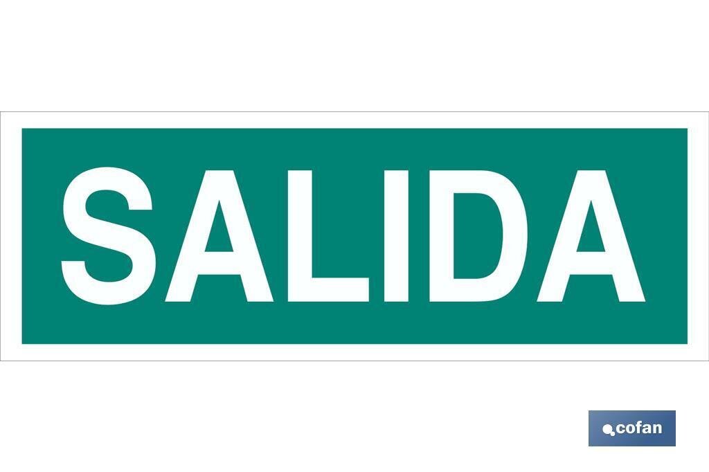 SE�AL LUMINESCENTE 400X100MM.