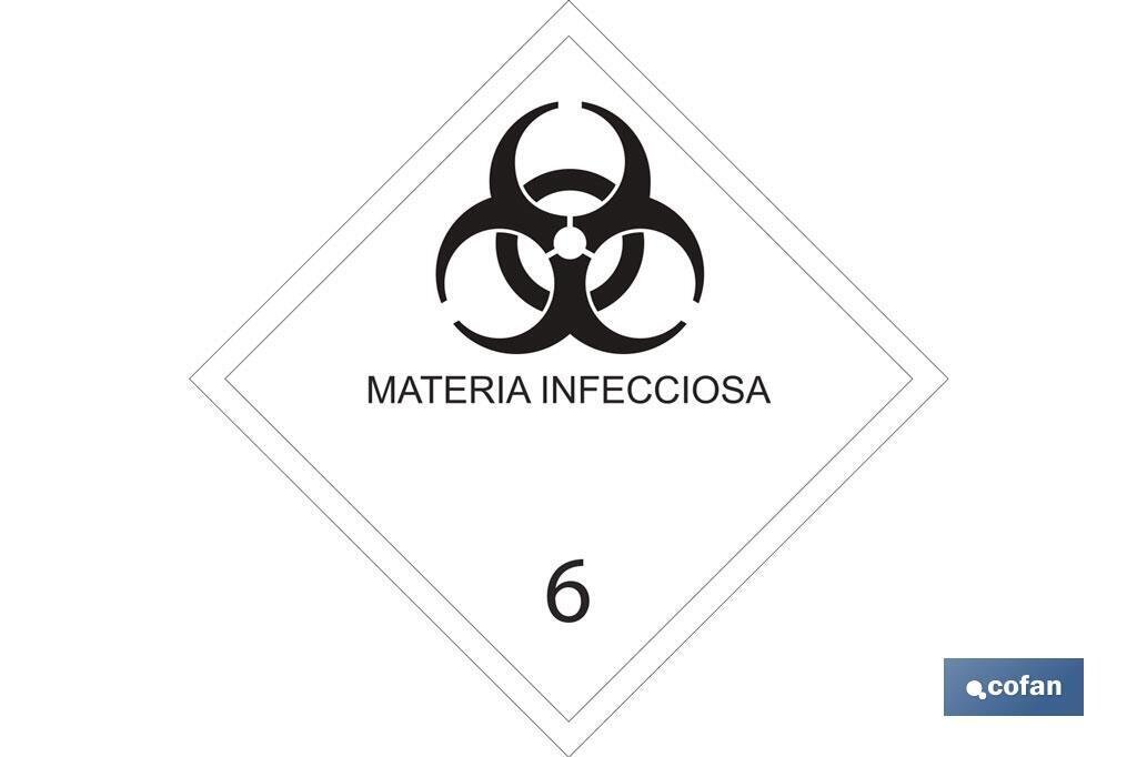 SE�AL ADHESIVA MAT. PELIGROSAS 100X100