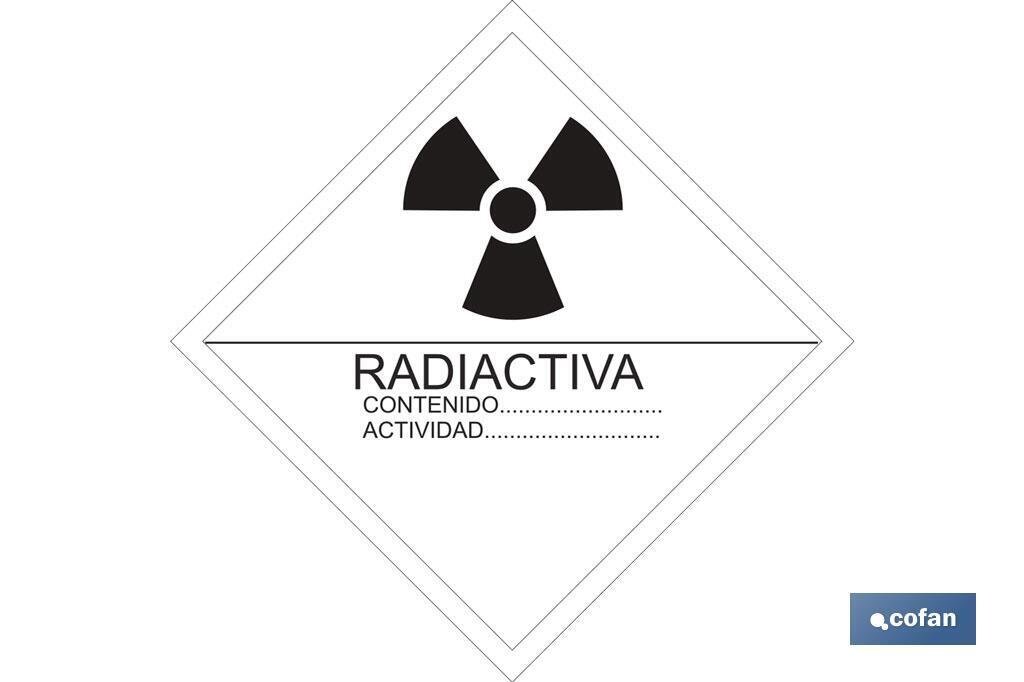 SE�AL ADHESIVA MAT. PELIGROSAS 100X100