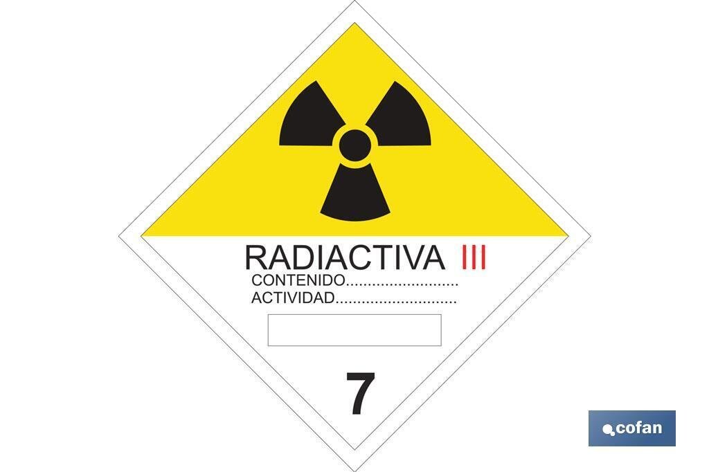 SE�AL ADHESIVA MAT. PELIGROSAS 100X100