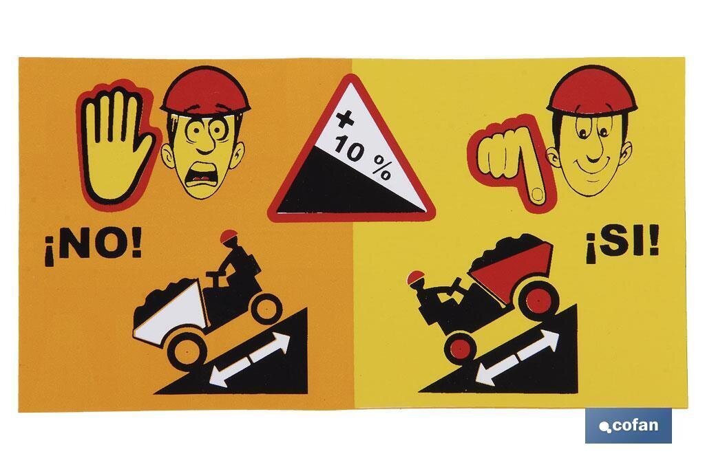 SE�AL ADHESIVA OBRA "SI-NO 10%" 150x80mm