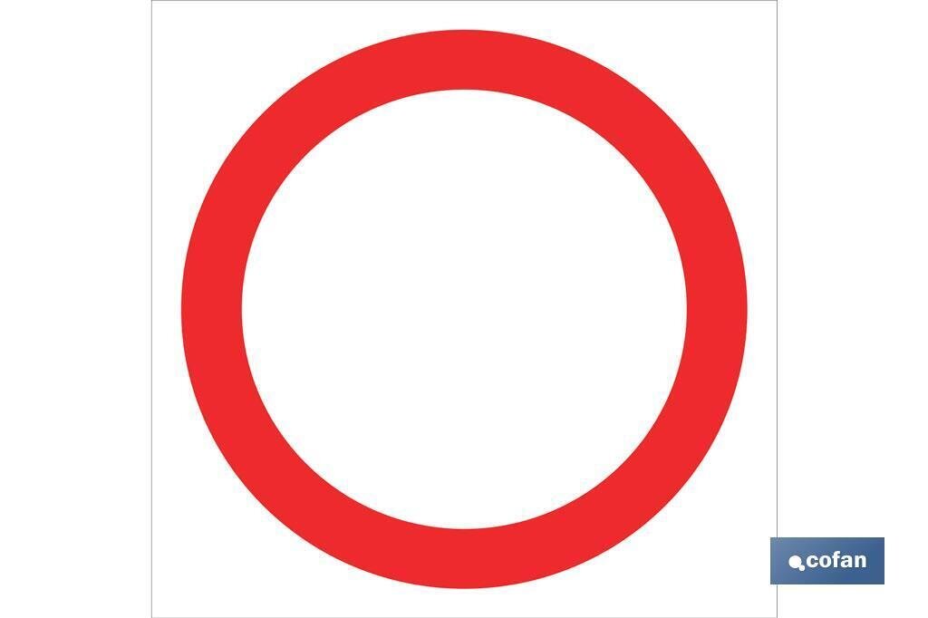 SEÑAL POLIESTIRENO 210X210MM