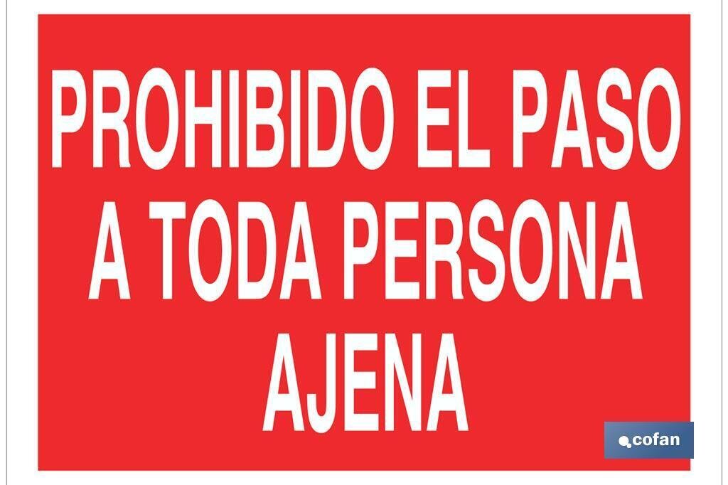 SEÑAL POLIESTIRENO 420X297MM