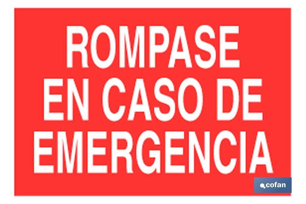 SEÑAL LUMINISCENTE 210X148MM.