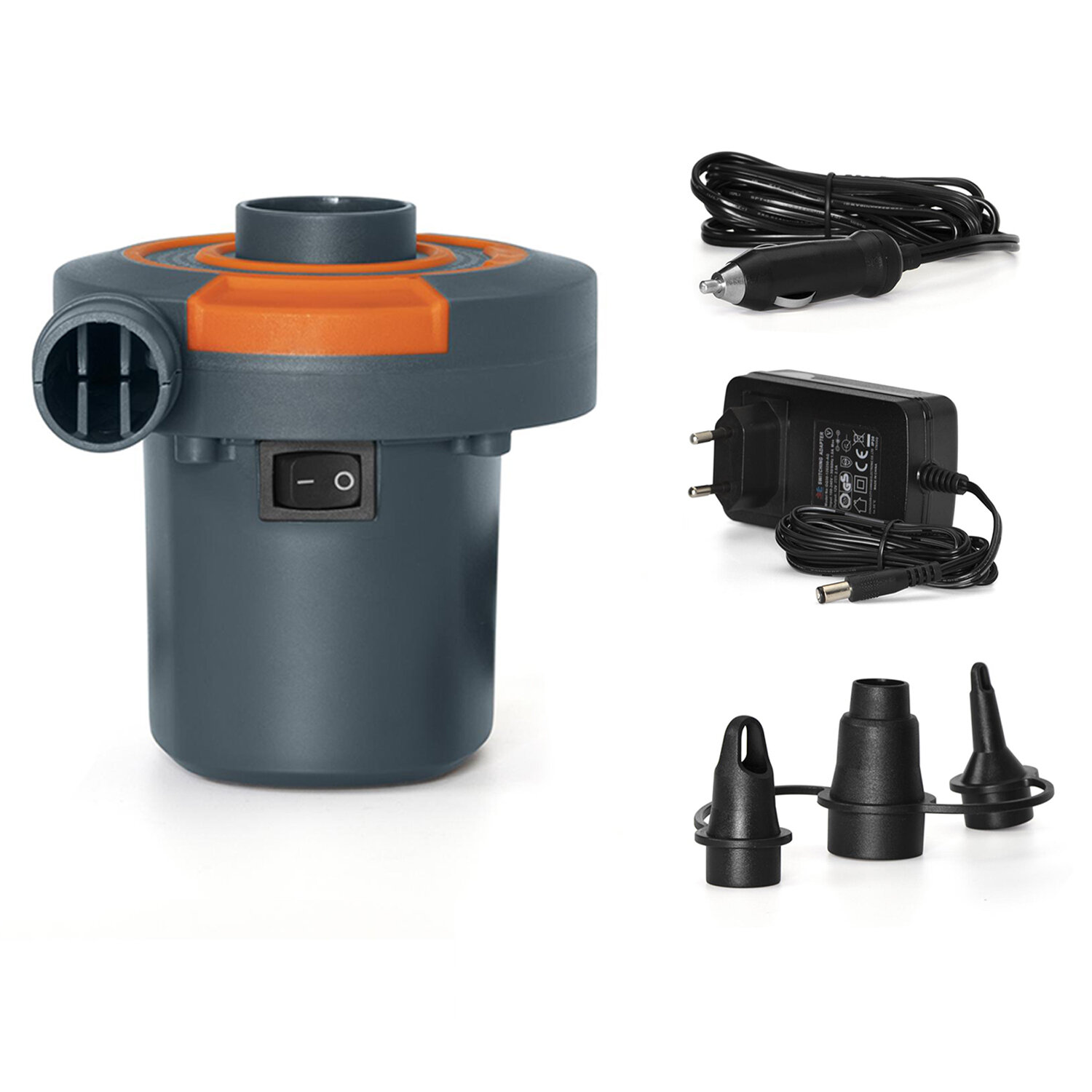 Bomba Inflar y Desinflar Eléctrica  Con Enchufe Para Casa Casa y Coche. 490 Litros / Minuto.