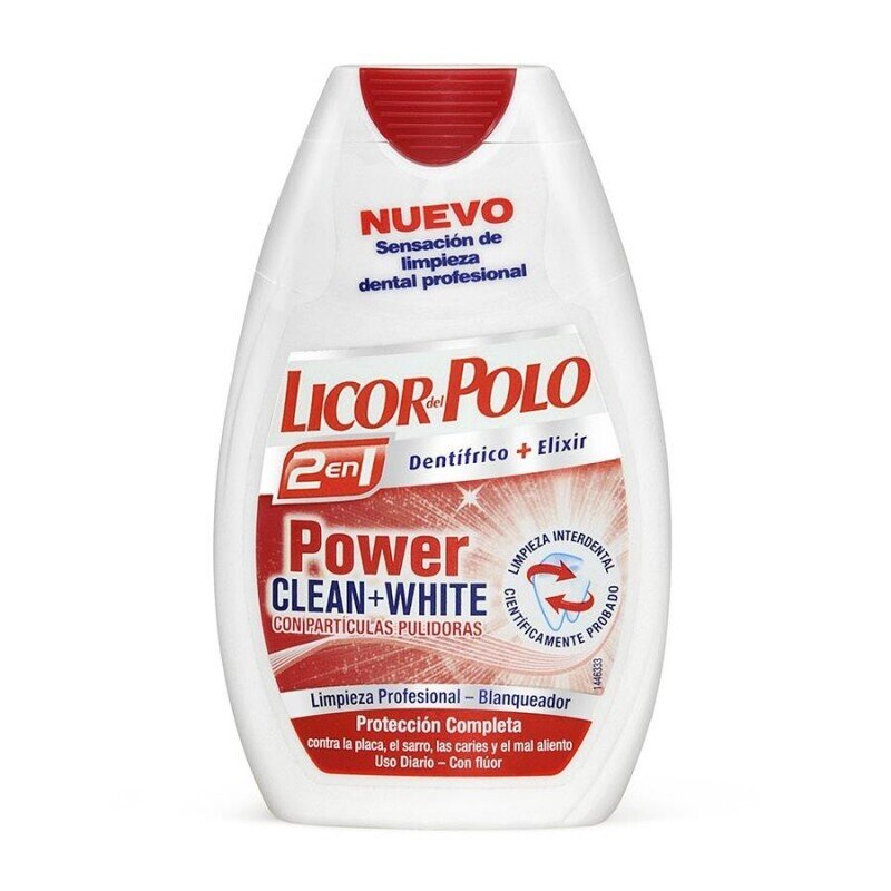 LICOR POLO 2 EN 1 DIENTES BLANCOS 75 ML.